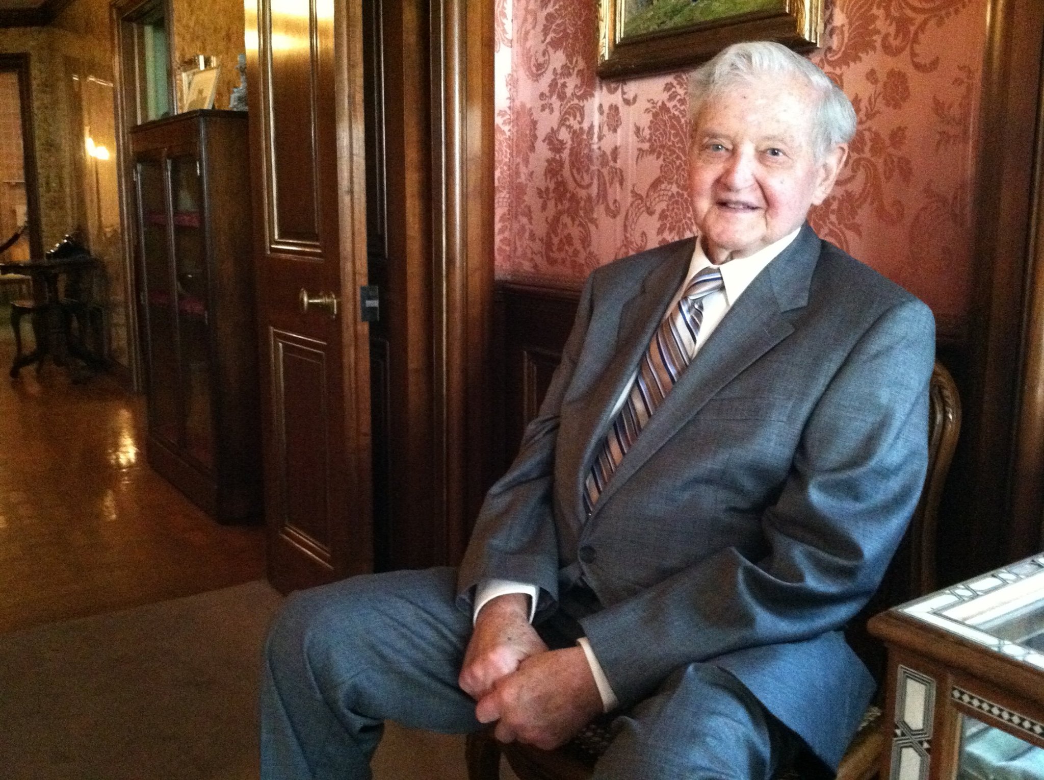 Dad at Meadowbrook Hall on 70th anniversary